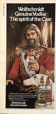 1980 Wolfschmidt Vodka Spirit of the Czar Original Vintage print ad 80s