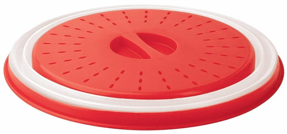 Tovolo Red Collapsible Microwave Food Cover Vented Easy Grip 10.5" BPA Free - Image 4 of 4