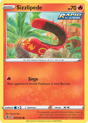 Sizzlipede 47/264 Common | Fusion Strike | Pokemon Card | eBay