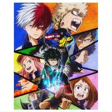 My Hero Academia Anime Fleece Throw Blanket Multiple Characters Colorful 50 x 60