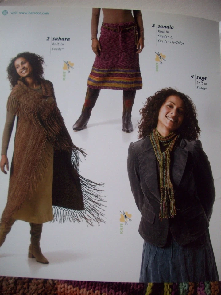 Berroco SUEDE knitting pattern booklet scarf sweaters - Image 4 of 4