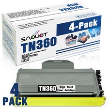 High Yield TN360 Toner Cartridge for Brother MFC-7840W DCP-7040 Black 4-Pack