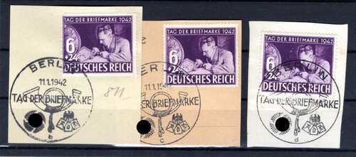 DR-3.REICH 811 Various SoStpl Gest. Luxury Letter Fragment BPP (CA1157)