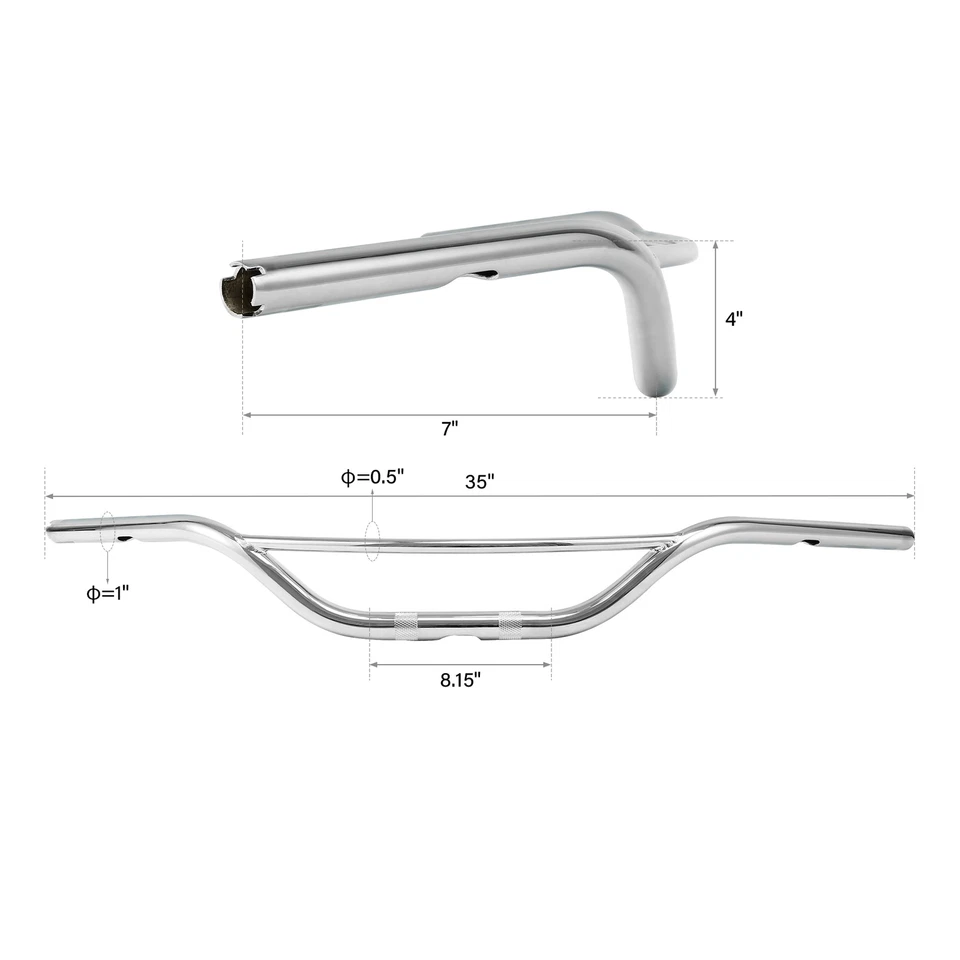 Manillar de barras Fat Hollywood de 1" apto para Harley Sportster Forty-Eight XL1200X Foto 3 de 4
