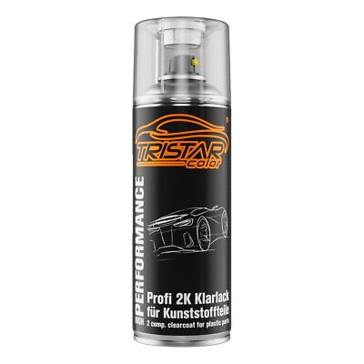 2K Klarlack für Kunststoffteile Autolack Spraydose Sprühdose glänzend 400 ml