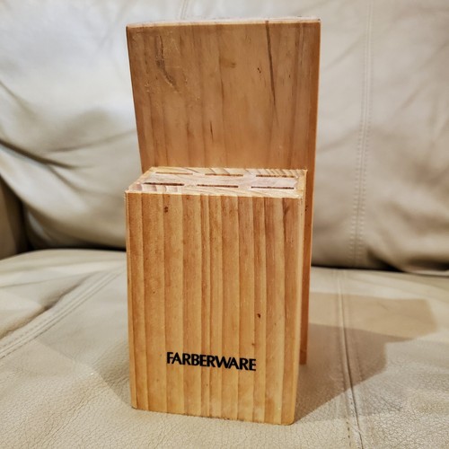 Farberware Wood Knife Block 13 Slots No Knives Included - Foto 2 di 24