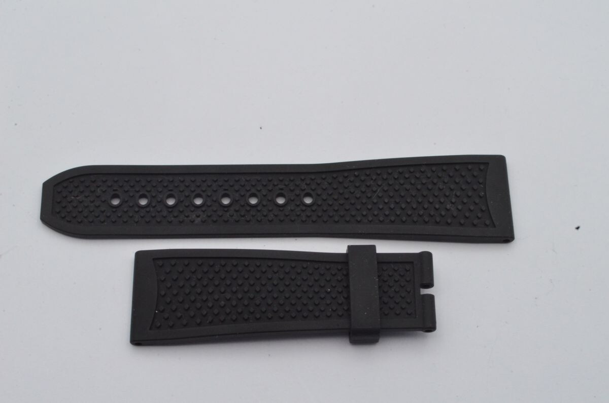Cartier Rubber Bracelet 24Mm For Buckle 18Mm Vintage Black 24-18
