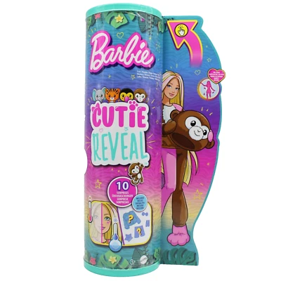 MATTEL HKR01 Cutie Reveal Barbie Jungle Series Monkey - NEU OVP