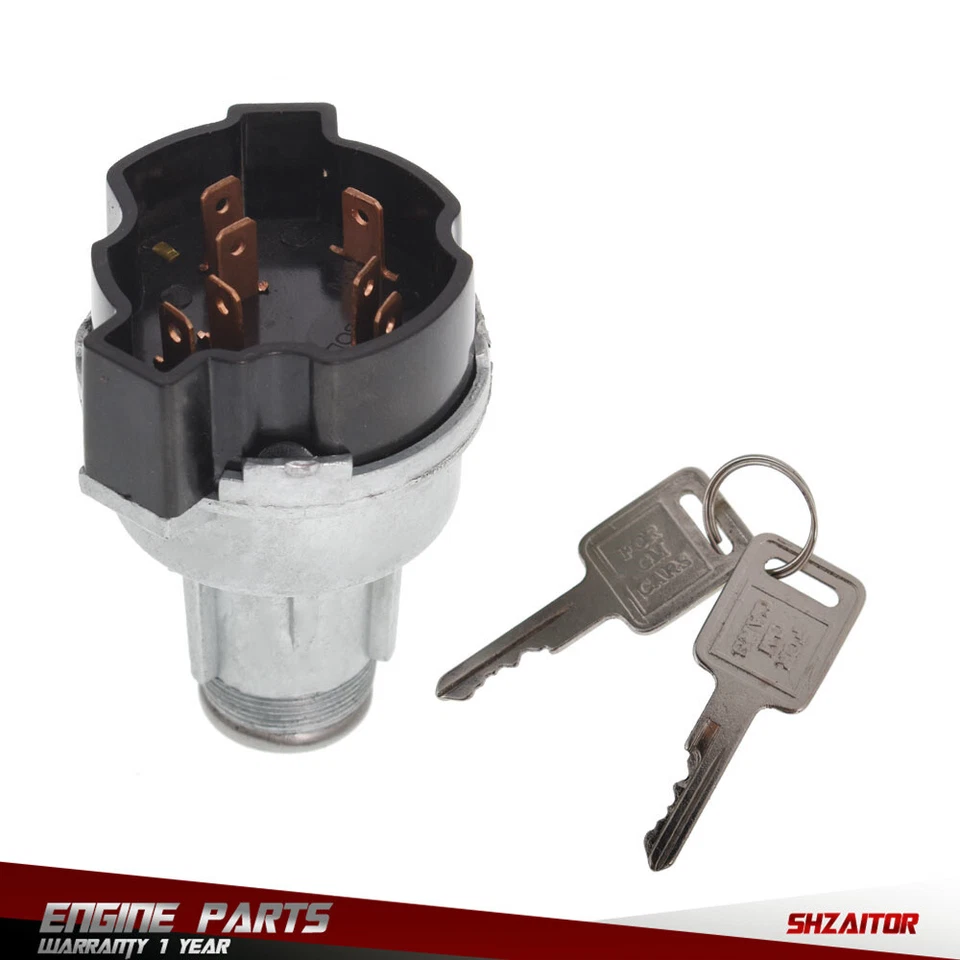 Interruptor de arranque del cilindro de bloqueo de encendido con llaves para Chevrolet P30 GMC C6000 B6000 Foto 3 de 4