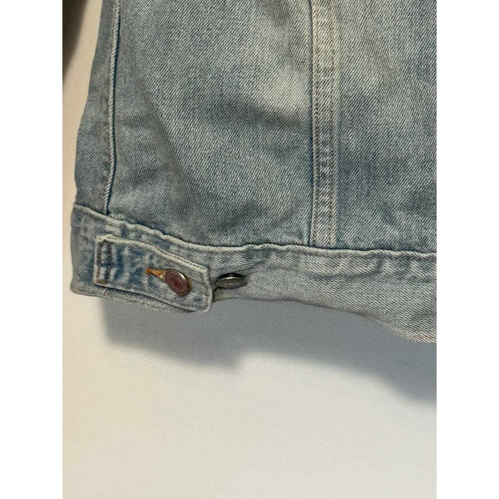 Levi Strauss Collared Button Down Denim Jacket Bl… - image 7
