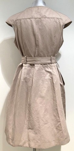 MICHAEL BY MICHAEL KORS BEIGE DOUBLE-BREASTED DRESS, 10, $395 - Picture 3 of 10