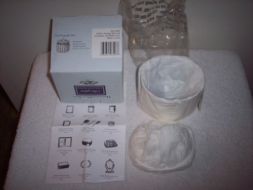 HERITAGE MINT LTD PLATA OVALADA RECUERDO/BARATIJA/JOYERO ~ NUEVO EN CAJA - Imagen 1 de 11