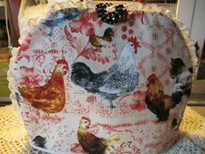 HANDMADE TEA COZY ROOSTERS