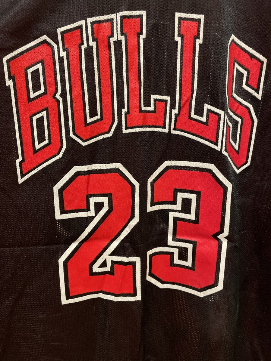 Michael Jordan #23 Chicago Bulls NBA Champion Black Reverse Jersey