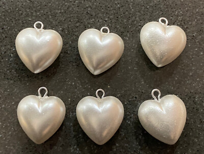 10MM GERMAN PLEXI PEARLIZED HEART PENDANT W/ LOOP (72 PCS)