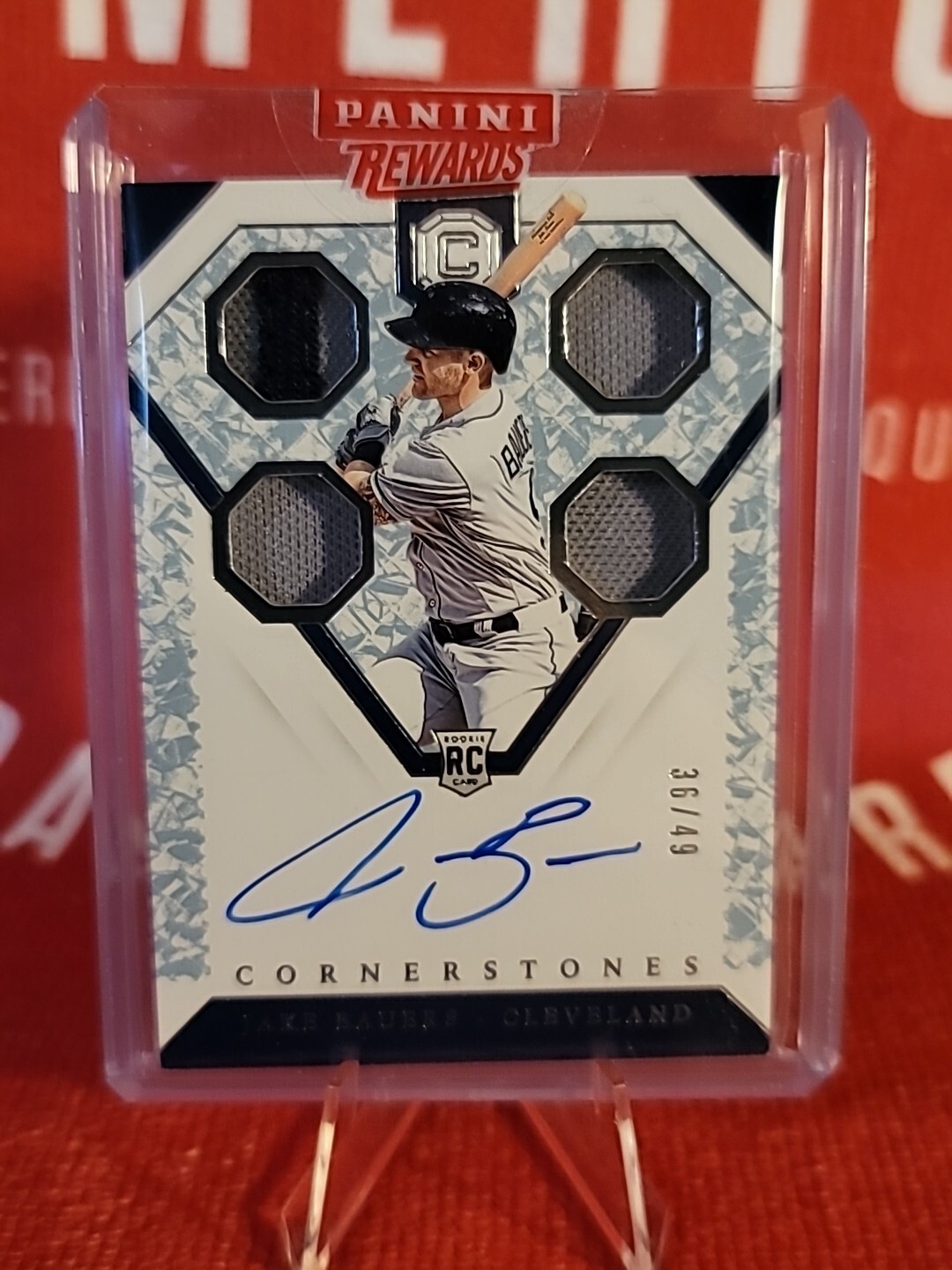 2019 Cornerstones Auto Game Used Jake Bauers 36/49 view 1