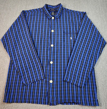 POLO RALPH LAUREN Mens L Plaid Pajama Sleepwear Long Sleeve Shirt
