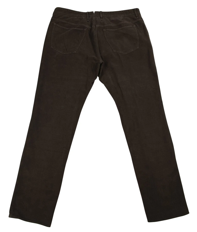 Incotex Brown Solid Pants - Slim - (RAYC40323626) - Image 2 of 4