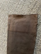 1 Pair Vintage Cotton/nylon Brown/tan garter Stockings 9 Flat Knit Seamed