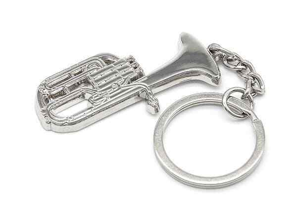 Tenor Horn Keyring - Music Gift - Brass Band Keyring - Tenor Horn Gift