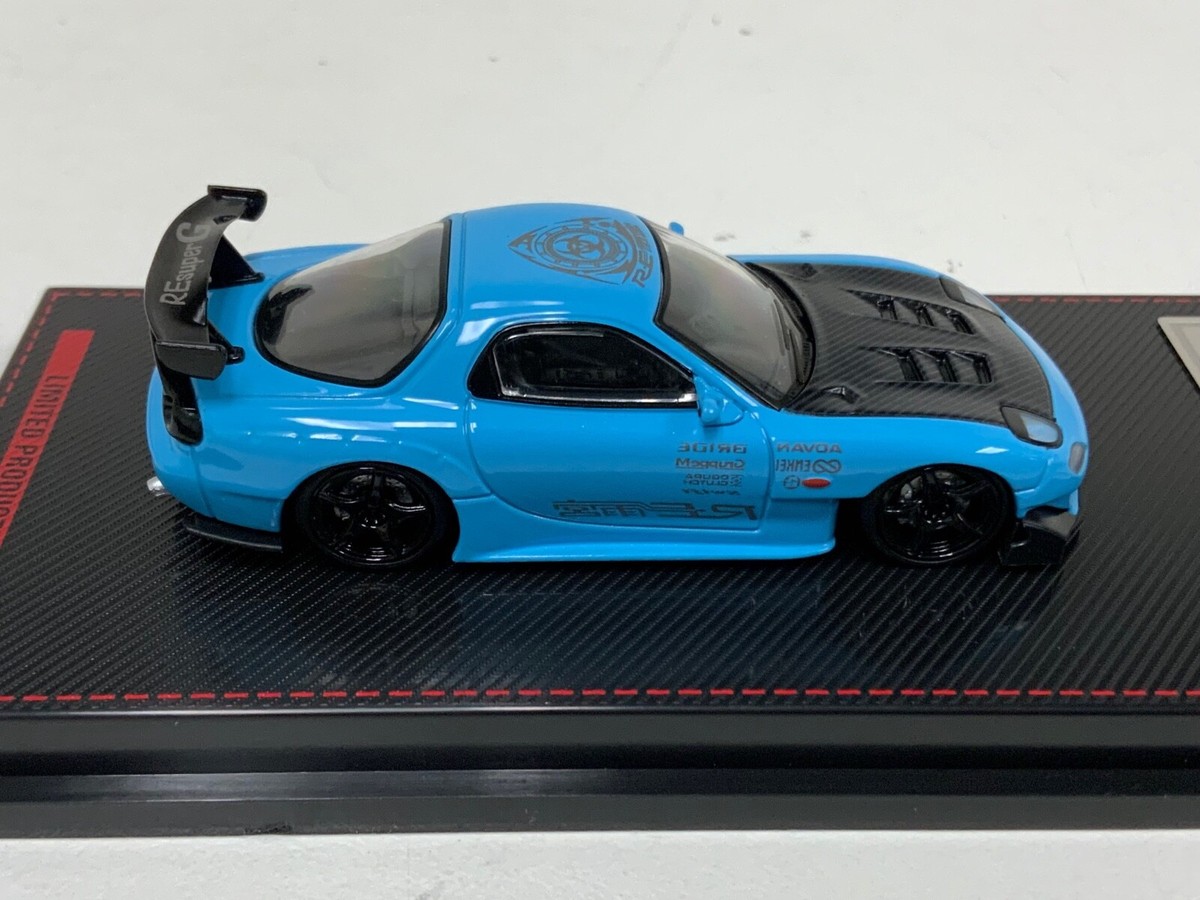 1/64 Ignition Model Mazda RX-7 ( FD3S) Baby Blue Carbon Hood 1949