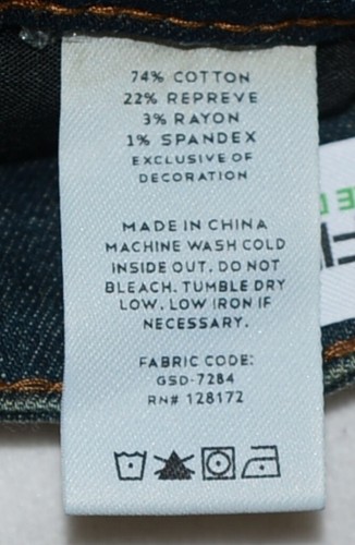 Ring Of Fire RBB0935 Rustic Dark Blue Wash Jeans Slim 8 - Picture 4 of 7