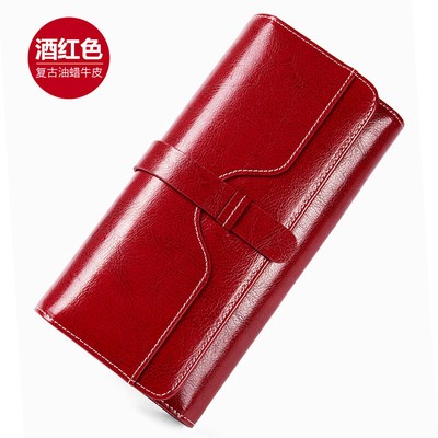 Women's Tri-Fold Wallet Genuine Leather Multi-Card Large Capacity Wallet Wallet