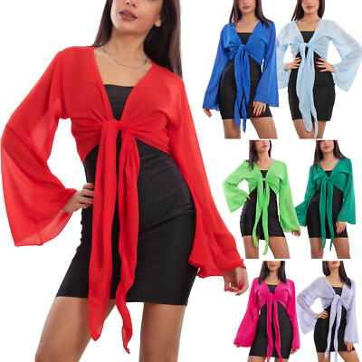 TOOCOOL VB-10371 Elegante Damen Schulterüberwurf Weite Ärmel Zeremonie Bolero