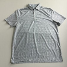 Hickey Freeman Golf Polo Shirt Mens Medium Moisture Wicking Performance Abstract