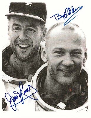 Buzz Aldrin & Jim Lovell Gemini XII Crew Signed Photo Apollo NASA ...