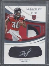 ITO SMITH 2018 IMMACULATE EYE BLACK RPA 3 COLOR PATCH AUTO RC #D 81/99