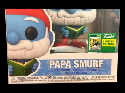 Funko Pop! Papa Smurf 1525 The Smurfs - 2024 SDCC Con Sticker w/Pop Protector - Picture 2 of 11