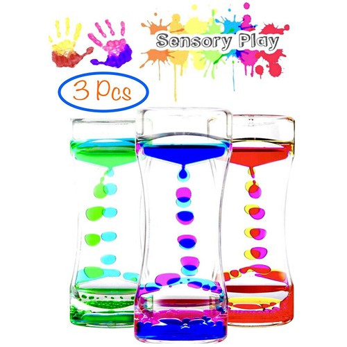 Colourful Liquid Bubble Motion Drop Timer Hourglass Fidget Sensory Toy Gift 1-3X - Picture 11 of 11