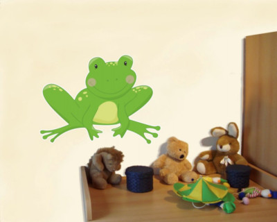 Samunshi Frosch Wandtattoo Wandaufkleber Kinderzimmer Aufkleber  5 Größen
