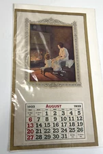 Vintage 1933 Calendar Thos. D. Murphy Co. L Goddard A Bedtime Story