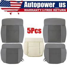 For 2004-2008 Ford F150 Front Cloth Seat Cover Flint Gray Driver Foam Cushion