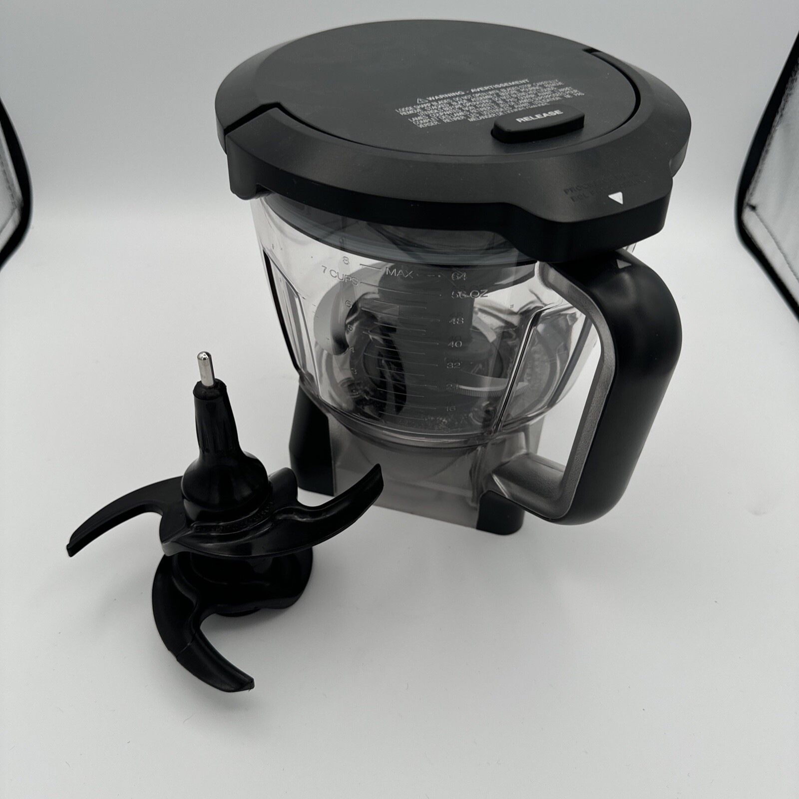 Ninja Pro Blender Food Processor Bowl 64 oz 8 Cup w/ 2 Blades 1 Dough BN Series