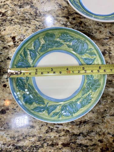 Vintage MCM Royal Ironstone China Dinner Plates Bowls 15pc Set USA Blue Green - Picture 9 of 12