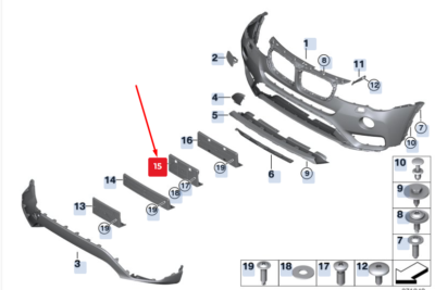 NEW BMW X3 F25 FRONT BUMPER LICENSE PLATE HOLDER 51117347972 