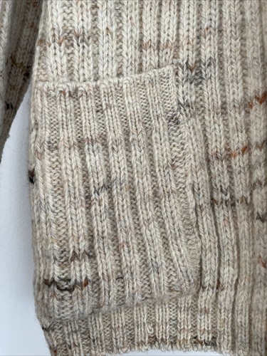 Vintage Young Pendleton Size 36/Age 14 Virgin Wool Beige Cardigan No Buttons - Picture 2 of 11