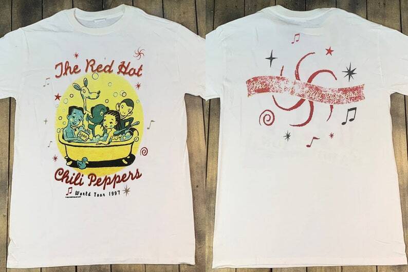 Red Hot Chili Peppers World Tour 1997 T-Shirt, Red Hot Chili Red Hot Chili Peppers World Tour 1997 T-Shirt, Red Hot Chili