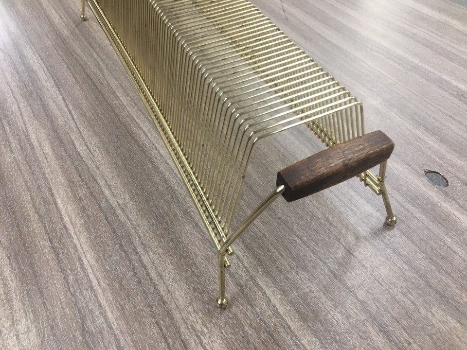 Vintage Mid-Century Metal Wire Vinyl Record 45's 7