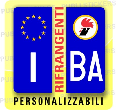 Adesivi Rifrangenti Per Targa Auto - Stemma Trento, Dimensioni Regolamentari - Foto 11