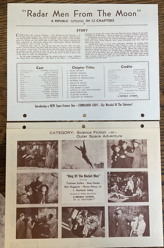 1940-1959 SCI-FI SERIAL PROGRAMME LOT, 9 Vintage Shows, Republic Cliffhanger - Bild 6 von 10