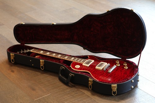 2004 Gibson Custom Shop Class 5 Les Paul Standard Cranberry Burst Quilt Top+OHSC - Picture 22 of 23