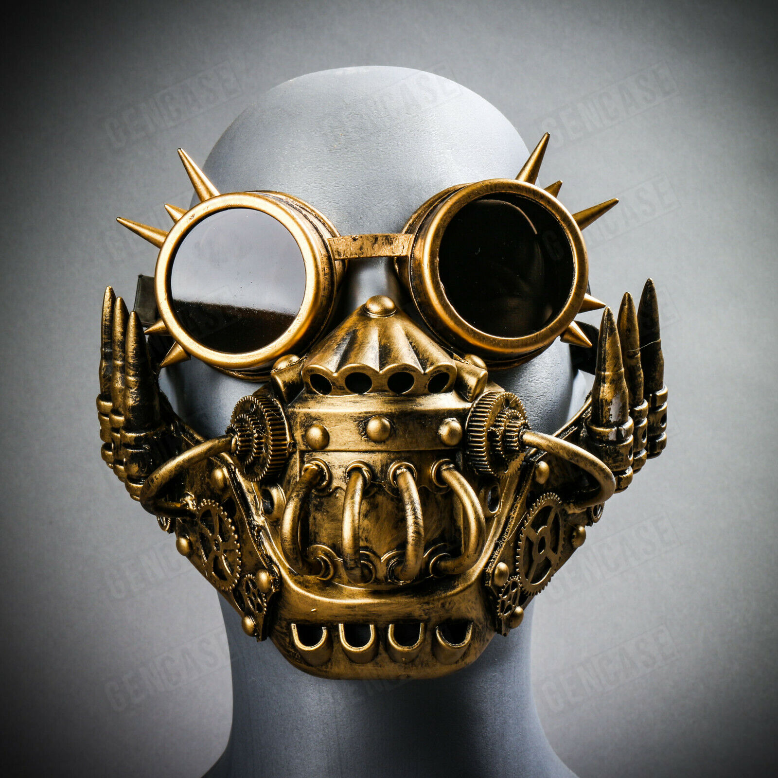 Steampunk Spike Goggles Respirator Cosplay Halloween Burning Man Party Face Mask