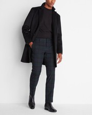 NEW EXPRESS 128 GREEN PLAID SLIM DRESS PANT SZ 31/32