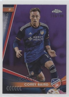 2024 Topps Chrome MLS Purple Refractor 115/199 Corey Baird #49 n0c