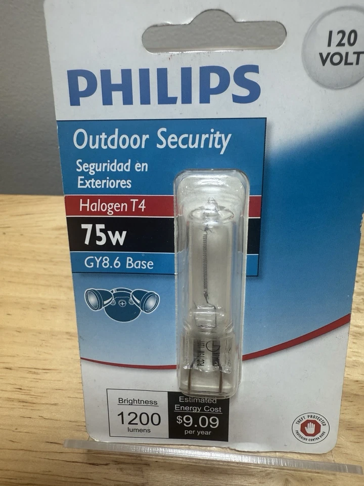 Philips 75-Watt 120V T4 GY8.6 Base Outdoor Security Light Bulb NEW - Image 2 of 4