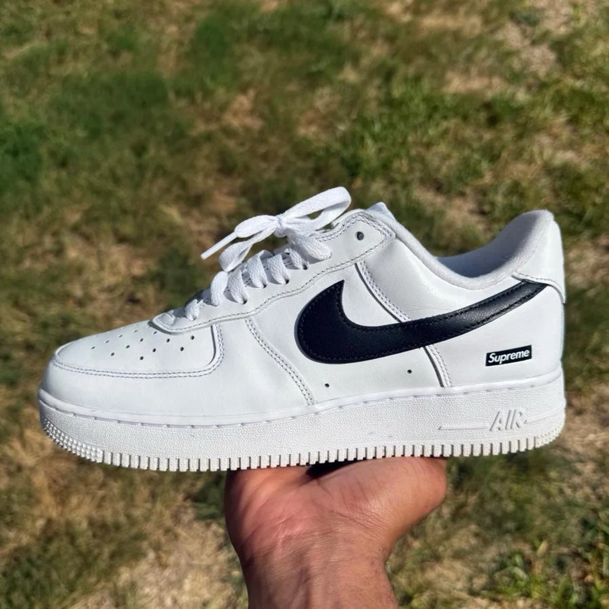 Nike Air Force 1 x Supreme Low Box Logo - White | eBay